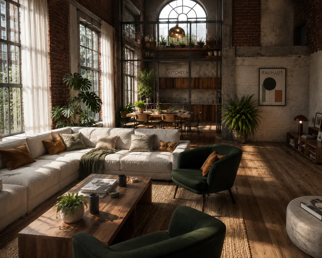 Hub interior — living room lounge